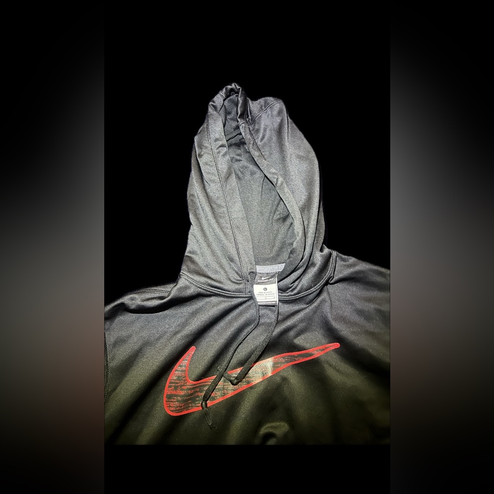 Nike Black and Red Hoodie